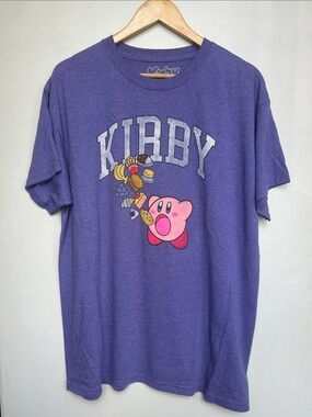 Nintendo Purple Kirby Graphic Tee with Pink Kirby